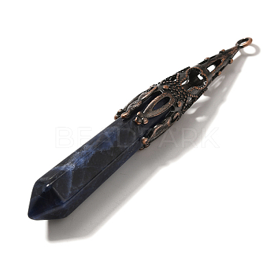 Natural Sodalite Pointed Big Pendants G-P560-02R-05-1