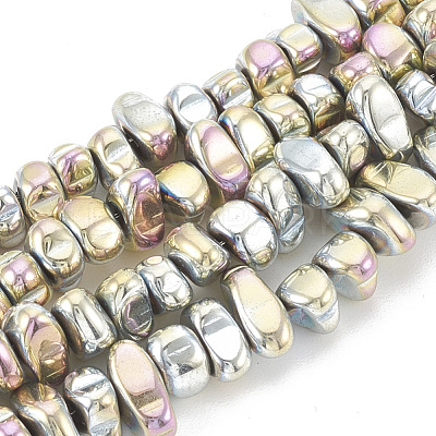 Electroplate Non-magnetic Synthetic Hematite Beads Strands G-T061-120R-1