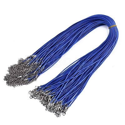 Waxed Cotton Cord Necklace Making MAK-S034-011-1