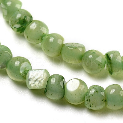 Natural White Shell Dyed Beads Strands BSHE-Z005-03E-1