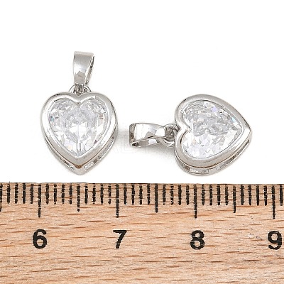 Brass Pave Clear Cubic Zirconia Charms CU-CBAA571-06P-1
