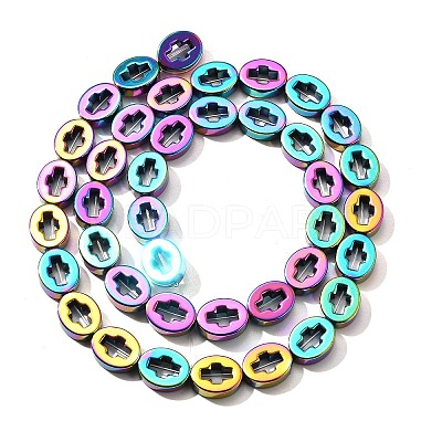 Electroplated Synthetic Non-magnetic Hematite Beads Strands G-L613-Z01-02B-1
