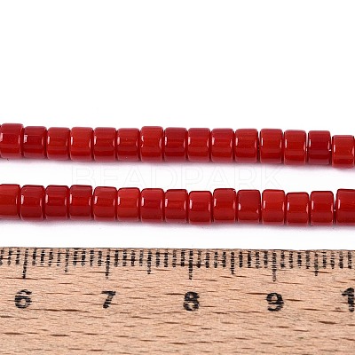 Opaque Solid Color Glass Beads Strands LS-GLAA-N026-2x4mm-06-1