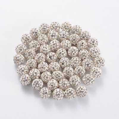 Polymer Clay Rhinestone Beads RB-H284-8MM-001-1