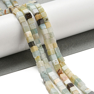 Natural Flower Amazonite Beads Strands G-C129-A12-01-1