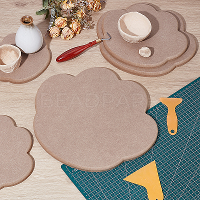 5Pcs MDF Wood Ceramic Clay Craft Mold Set DIY-WH0349-400B-1