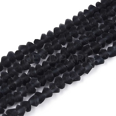 Frosted Transparent Glass Beads Strands LS-GLAA-N016-4mm-30-1