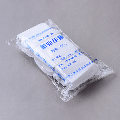 Cotton Gloves AJEW-R061-01-1