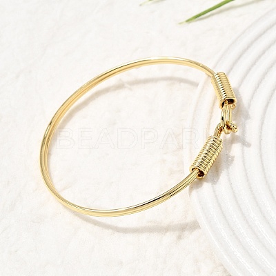 Brass Open Cuff Bangles with S Clasps for Women KK-CBA782E-01-1