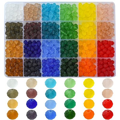 720Pcs 24 Colors Transparent Glass Beads Sets EGLA-YW0003-12-1