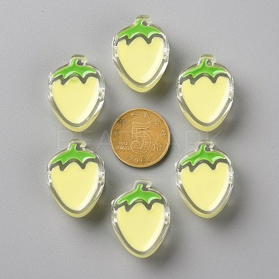 Transparent Enamel Acrylic Beads X1-TACR-S155-003B-1