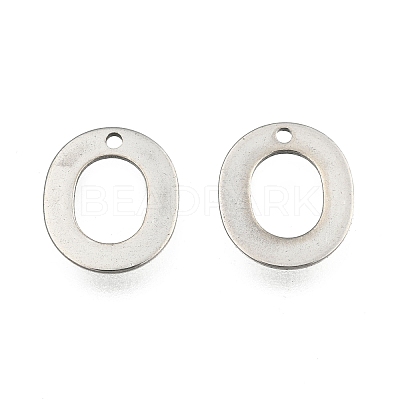 Tarnish Resistant 304 Stainless Steel Letter Charms LS-X-STAS-O072-O-1