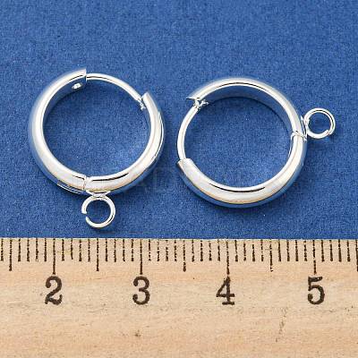 201 Stainless Steel Huggie Hoop Earring Findings STAS-P283-01W-S-1