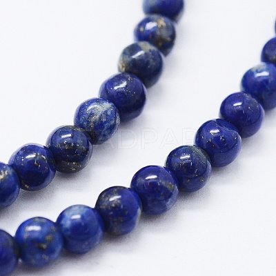 Natural Lapis Lazuli Beads Strands G-F561-4mm-G-1