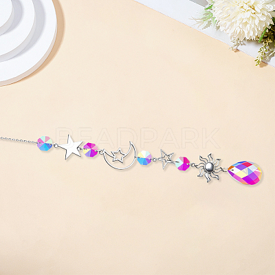 1Pc Iron Big Pendant Decorations DJEW-CN0001-37B-1