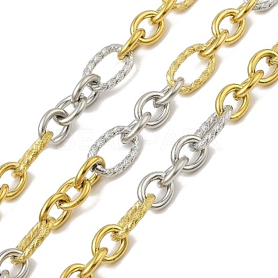 Ion Plating(IP) 304 Stainless Steel Two-Tone Link Chains CHS-M006-08PG-1
