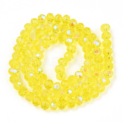 Electroplate Glass Beads Strands EGLA-A034-T8mm-L28-1