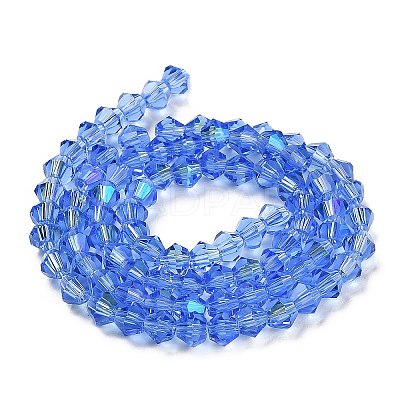 Transparent Electroplate Glass Beads Strands LS-GLAA-F029-2mm-D07-1