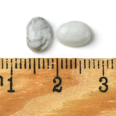 Natural Howlite Cabochons G-A094-01B-60-1
