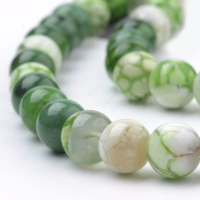 Natural Fire Crackle Agate Beads Strands G-S249-06-8mm-1