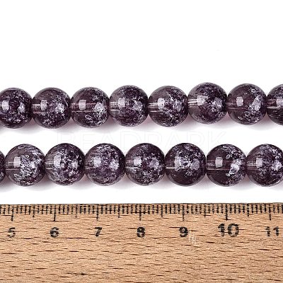 Transparent Half Spray Painted Glass Beads Strands LS-GLAA-Q110-02A-10-1
