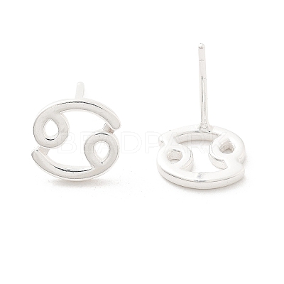 925 Sterling Silver Stud Earrings EJEW-K303-01S-04-1