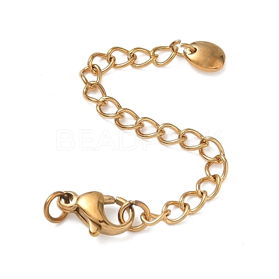 201 Stainless Steel Curb Chain Extender SA-CBA0FDA-01G-14-1