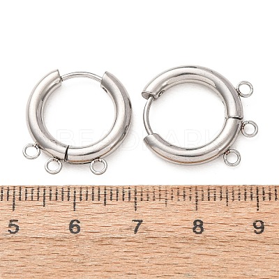 304 Stainless Steel Huggie Hoop Earring Findings STAS-D183-03F-P-1
