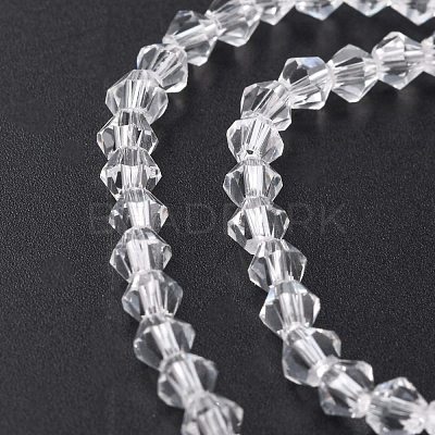 Imitate Austrian Crystal Bicone Glass Beads Strands GLAA-F029-4x4mm-13-1