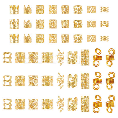170Pcs 17 Styles Iron Hair Coil Cuffs OHAR-TA0001-12G-1