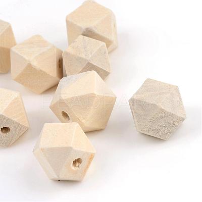 Unfinished Wood Beads WOOD-S661-10-1