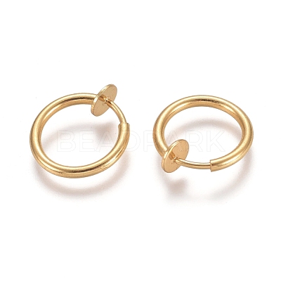 304 Stainless Steel Clip-on Earring Findings STAS-M274-026G-1