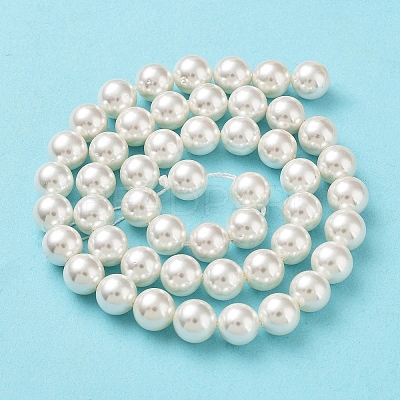 Shell Pearl Bead Strands BSHE-L026-03-8mm-1