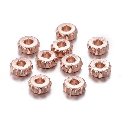 Brass Spacer Beads KK-K249-03A-RG-1