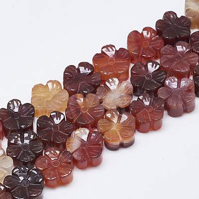 Carved Natural Carnelian Beads Strands G-T122-08E-1