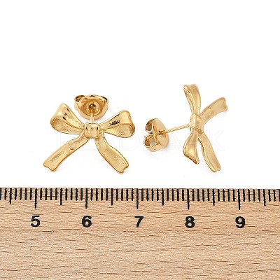 304 Stainless Steel Stud Earrings EJEW-G423-32B-G-1