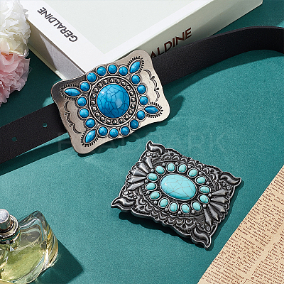 2Pcs 2 Style Zinc Alloy Belt Buckles FIND-WR0010-47-1