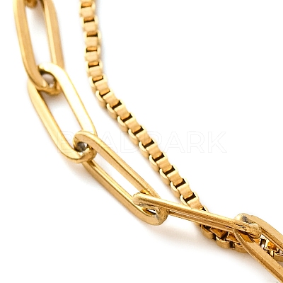 304 Stainless Steel Multi-Strand Chain Bracelets BJEW-G711-03A-G-1