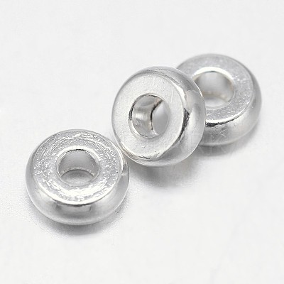 Flat Round Brass Spacer Beads KK-E738-65A-S-1