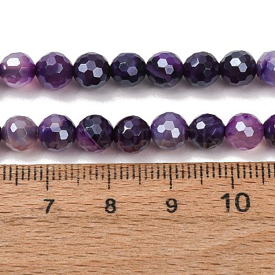 Electroplated Natural Agate Beads Strands G-B191-A07-6mm-10-1