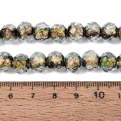 Handmade Foil Glass Lampwork Beads Strands DICH-T023-02D-1