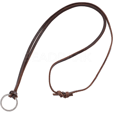 Alloy Cowhide Leather Cords Neck Cord AJEW-WH20004-31A-1