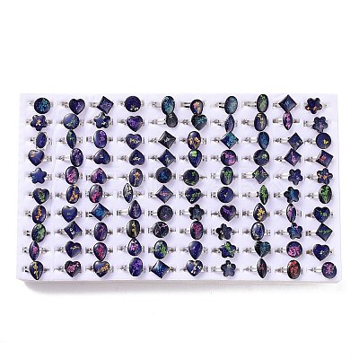 100Pcs Adjustable Mood Ring RJEW-B029-03-1