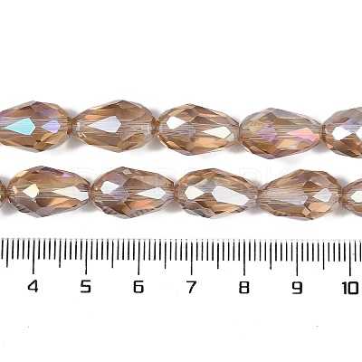 Transparent Electroplate Glass Beads Strands EGLA-N013-T10mm-B23-1