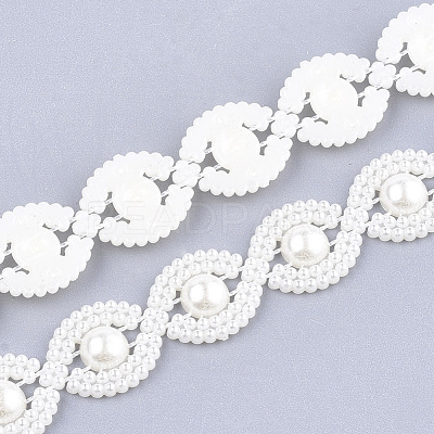 ABS Plastic Imitation Pearl Beaded Trim Garland Strand AJEW-S073-22-1