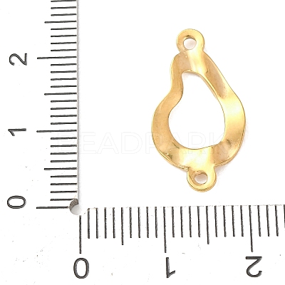 304 Stainless Steel Textured Links Connector Charms STAS-K302-02B-G-1
