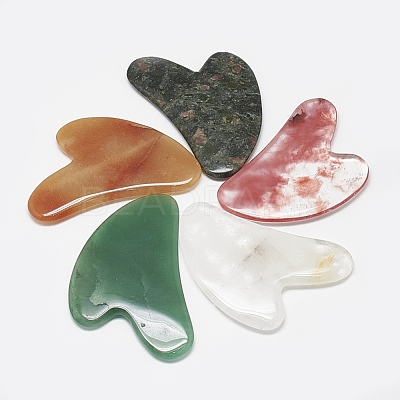 Natural Mixed Gemstone Gua Sha Boards G-S336-57-1
