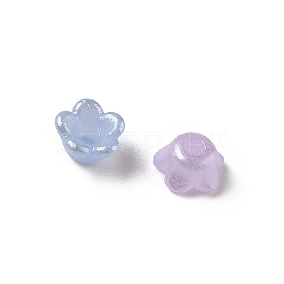 Pearlized ABS Plastic Bead Caps KY-G032-01A-1