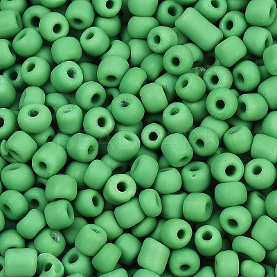 Frosted Opaque 6/0 Glass Seed Beads SEED-R029-4mm-A10-1