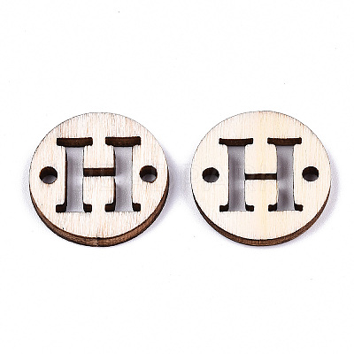 Unfinished Natural Poplar Wood Links Connectors WOOD-S045-140A-01H-1
